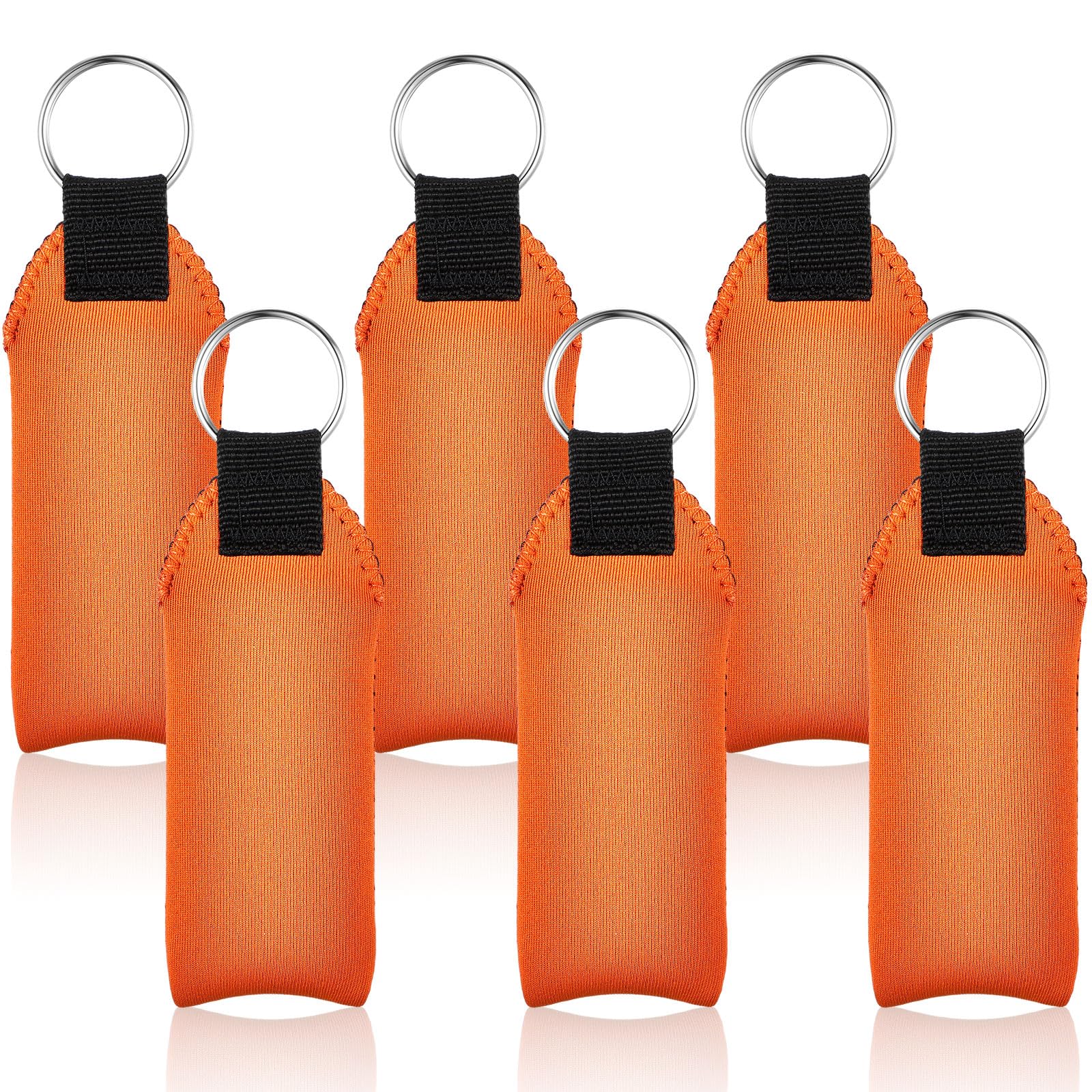 WILLBOND 6 Pieces Floating Boat Keychain Waterproof Floatable Foam Keychain (Orange)