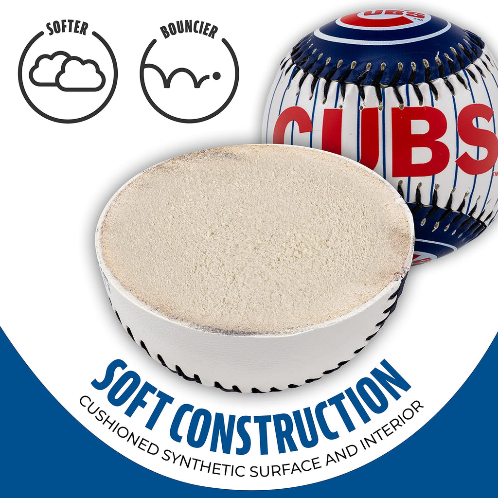 Franklin Sports Chicago Cubs Mlb Team Baseball - Mlb Team Logo Soft Baseballs - Toy Baseball For Kids - Great Decoration For Des