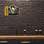 Rico Industries Nhl Pittsburgh Penguins State Shape Shape Cut Pennant - Home And Living Room D  Cor - Soft Felt Ez To Hang