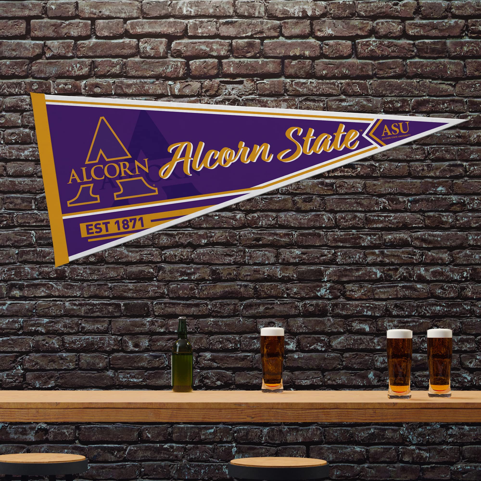 Rico Industries Ncaa Alcorn State Braves Classic 12'' X 30'' Felt Wall D  Cor Pennant - Great For Home/Bed Room/Man Cave D  Cor