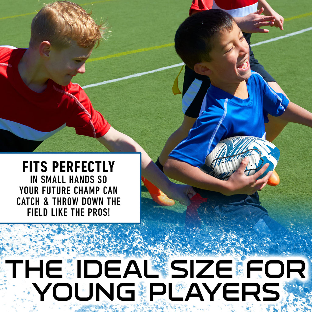 Franklin Sports Nfl Indianapolis Colts Football - Youth Mini Football - 8.5'' Junior Size Ball - Spacelace Easy Grip Texture- Pe