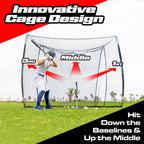 GoSports Baseball & Softball Portable Backstop Practice Net - 10 x 8 ft Hitting & Pitching Net for Backyard