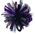 kuugear Set of 3, Wearable 2-Color 2 Metallic Pom Poms for Cheerleading, Team Spirit, Party Costume, Ponytail Holder, Holiday Ce