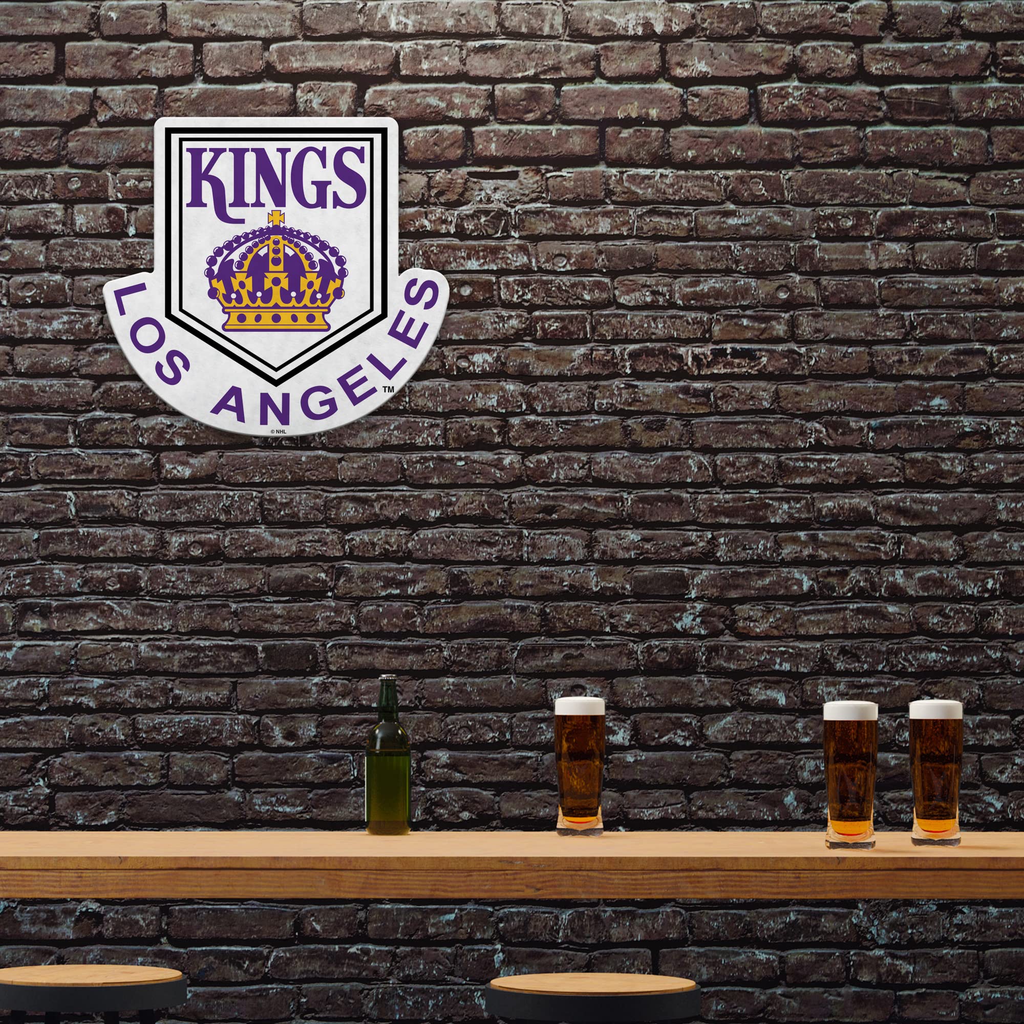 Rico Industries Nhl Los Angeles Kings Retro Shape Cut Pennant - Home And Living Room D  Cor - Soft Felt Ez To Hang