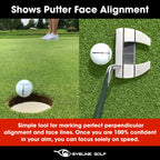 Eyeline Golf Impact Ball Liner - Training Aid Accessories - 3 -Pack Red Alignment Kit Marker Pen By Hank Haney. Align Ball See P