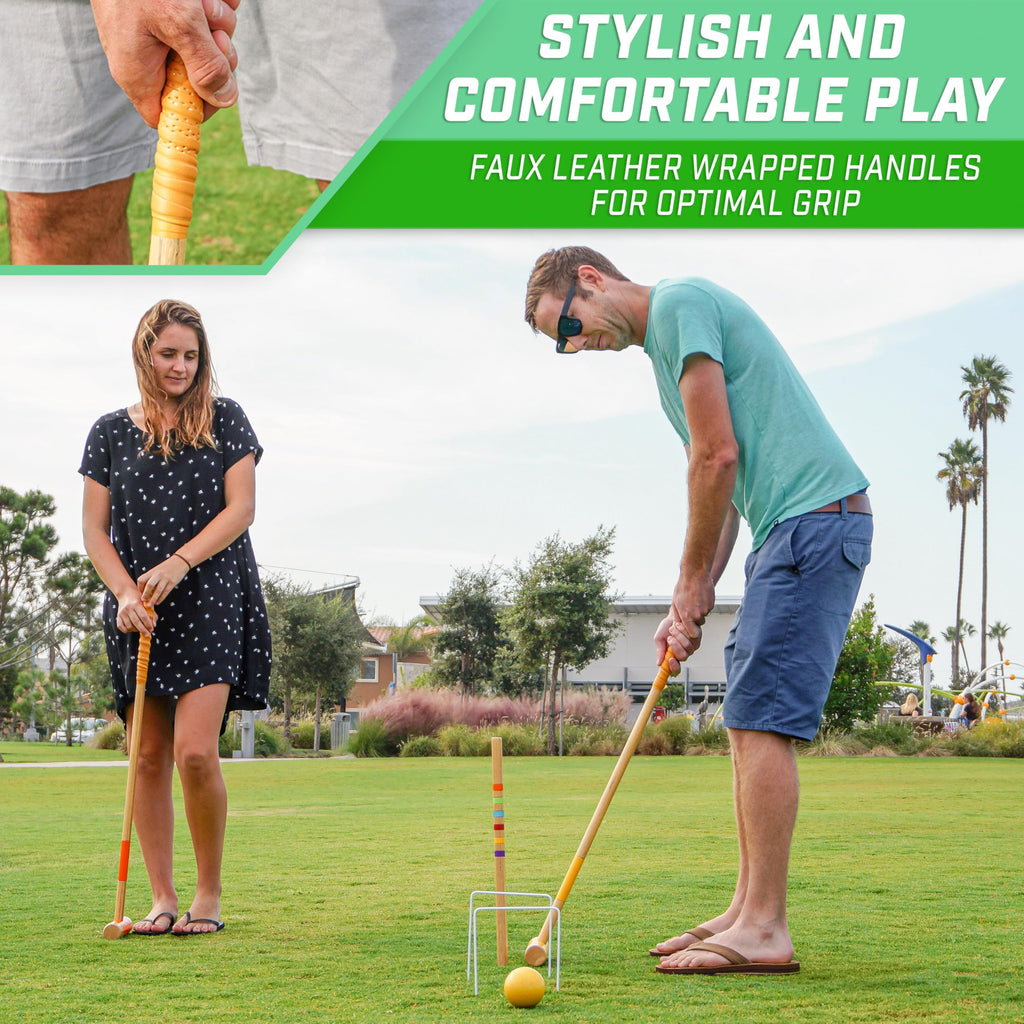 Gosports Deluxe Croquet Set - Full Size For Adults & Kids
