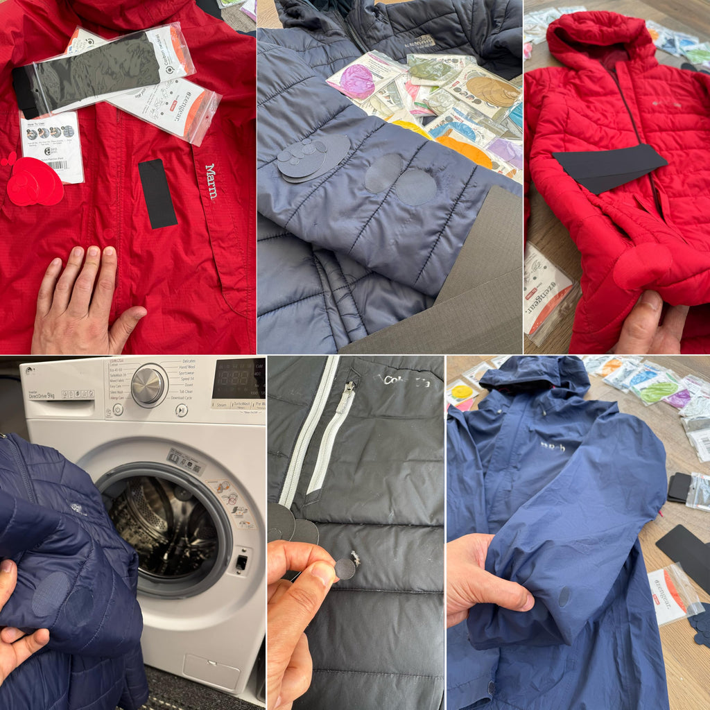 Azengear Down Jacket Repair Patches  Pre-Cut, Self-Adhesive, Soft, Waterproof, Tear-Resistant Rip-Stop Nylon Fabric To Fix Holes