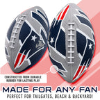 Franklin Sports Nfl New England Patriots Football - Youth Football - Mini 8.5'' Rubber Ball - Perfect For Kids - Team Logos And