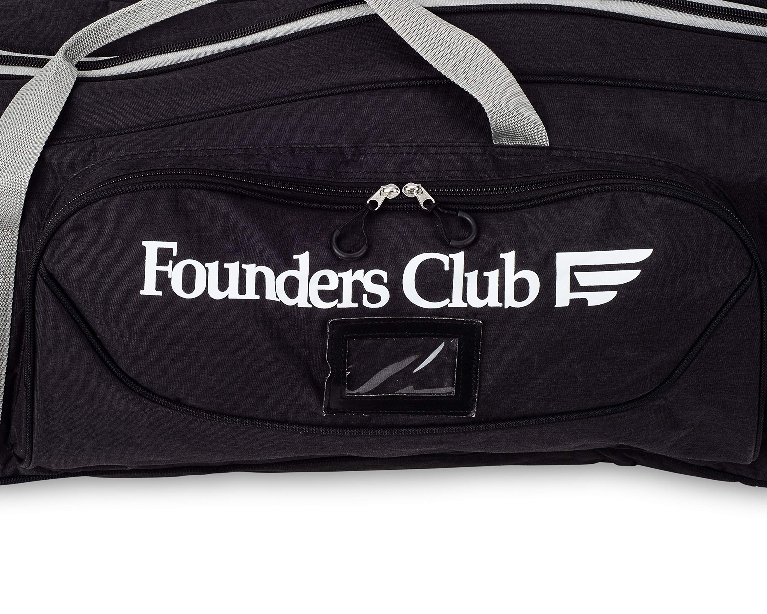 Founders Club Golf Travel Cover Luggage For Golf Clubs With Abs Hard Shell Top Travel Bag (Black)