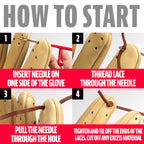Franklin Sports Mlb Dr. Glove Deluxe Lacing Kit Natural, 4 Ft. Rawhide Lacing