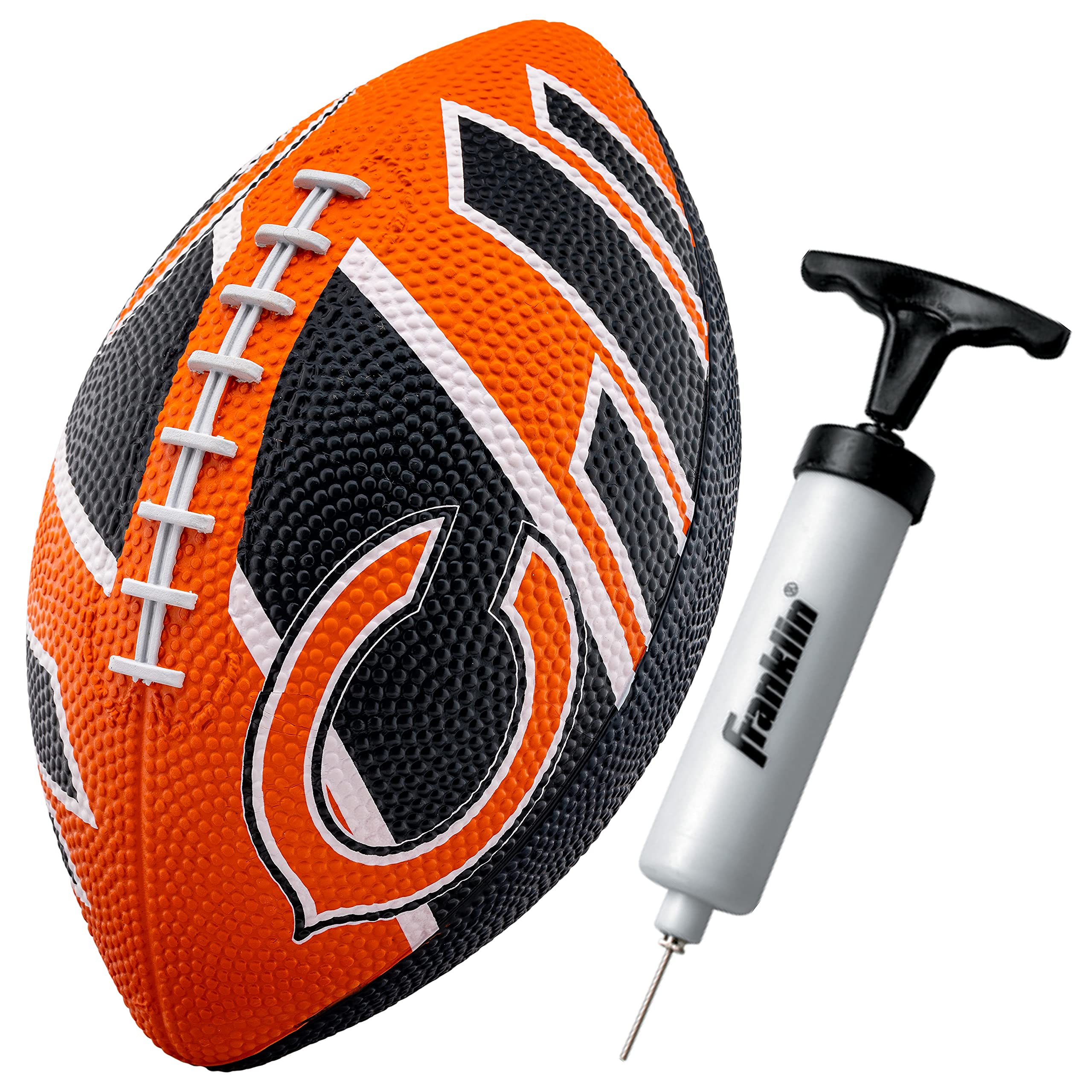 Franklin Sports NFL Chicago Bears Football - Youth Football - Mini 8.5 Rubber Ball - Perfect for Kids - Team Logos and Colors