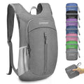 ZOMAKE 10L Ultra Lightweight Packable Backpack, Small Daypack Light Foldable Backpacks Water Resistant Day Bag for Hiking(Grey)