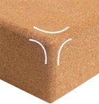 Volcano Cork Yoga Block&Yoga Strap-Natural Cork From Europe, 9''X6''X4'' Yoga Blocks Non-Slip&Anti-Tilt For Women| Men, Lightwei
