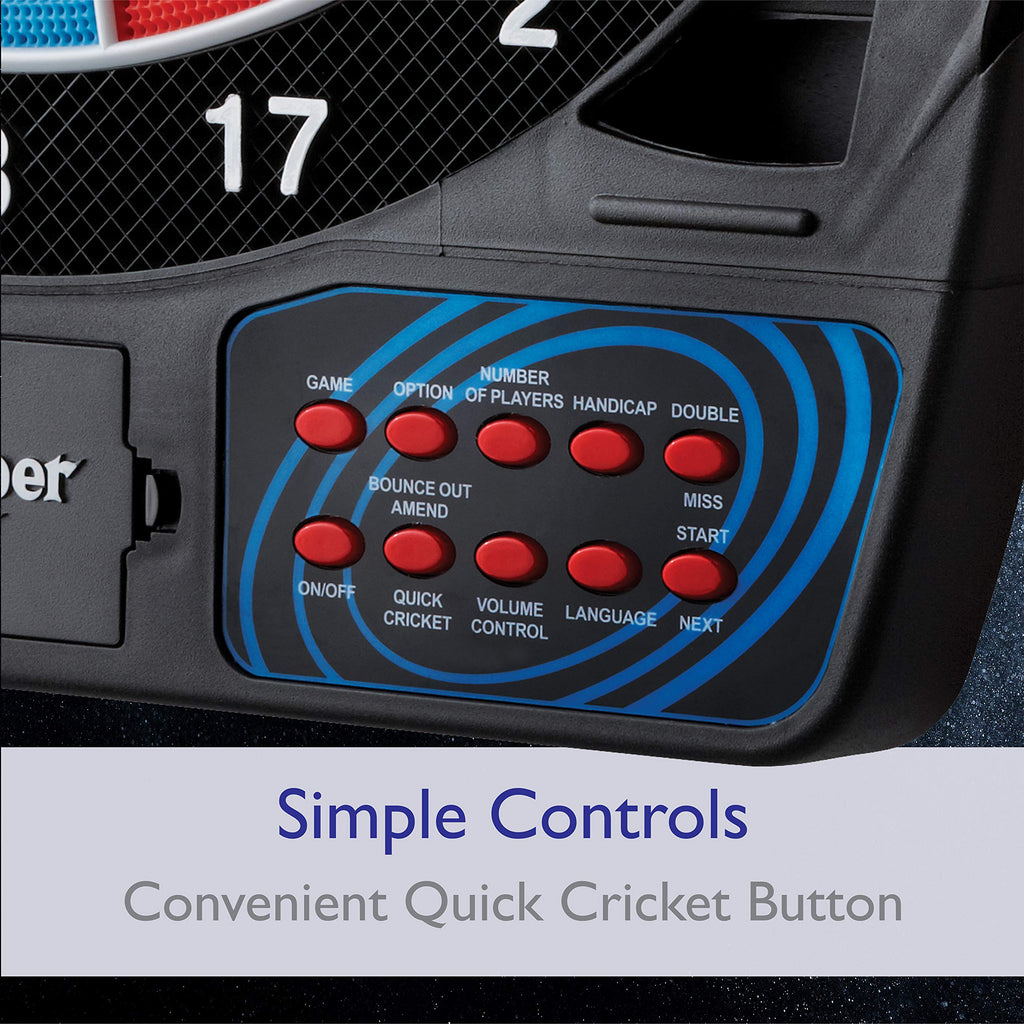 Viper By Gld Products 777 Electronic Dartboard Sport Size Over 40 Games Auto-Scoring Lcd Cricket Display Impact-Tough Target For