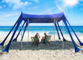 Vibemo Beach Tent, Beach Canopy Sun Shade With Upf50+ Uv Protection, 10X10Ft, Includes 8 Sandbags, Sand Shovel, Ground Pegs & 4