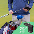 Gosports Gs2 Tour Golf Putter - 34Right-Handed Mallet Putter With Milled Face, Choose Oversized Fat Grip Or Traditional Grip