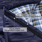 HiZYNICE Sleeping Bags for Adults Large Wide Cold Weather 20 Degree XL XXL Plus Size Oversized,Navy Blue Left Zip