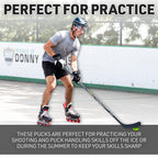 Franklin Sports Nhl Street Hockey Pucks - No Bounce Indoor + Outdoor Street + Roller Hockey Puck - Official Size For Games - 3 P