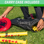 Gosports Tipsy Toss Game Set - Flying Disc Bottle Drop Yard Game - Choose Pro Or Standard