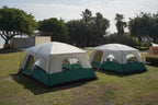 Ktt Extra Large Tent 12 Person,2 Bay-Windows,Family Cabin Tents,14.1'Lx10'Wx6.58'H,2 Rooms,3 Doors 3 Windows With Mesh,Waterproo