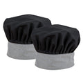 Lathiya Unisex Solid Fabric ChefS Cap Cum Hat For Home And Hotel (ChecksBlack)