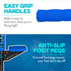 Flybar Foam Jolt Pogo Stick For Kids Age 5 And Up, Between 40 To 80 Pounds, Beginners Kids Pogo Stick For Boys And Girls (Blue C
