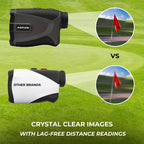 Aspire Golf Platinum Laser Rangefinder With Slope, 6X Magnification, 1000 Yards, Pin Seek, Target Lock, Vibration Alert, Noise F
