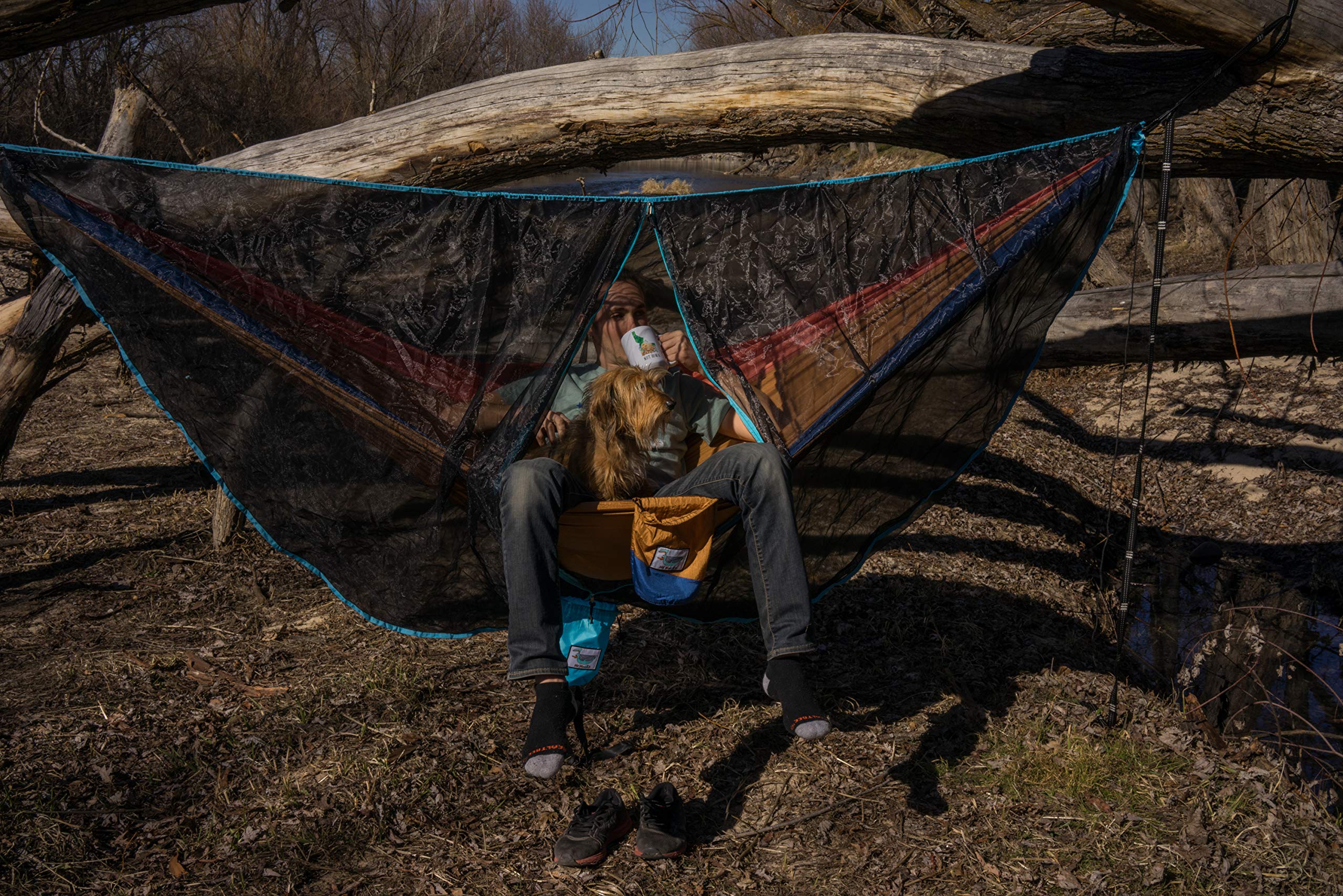 Mr. Mocks Skeeter Beater Mosquito Net Hammock Bug Net Light Weight For Travel Gray, Blue, Black, Brown (Wild Turkey)