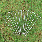9 Inch Tent Stake Yard Inflatable Stakes Metal Tent Pegs Heavy Duty Ground Stake Fence Hooks Camping Spikes For Canopies, Tarp A