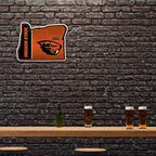 Rico Industries Ncaa Oregon State Beavers State Shape Shape Cut Pennant - Home And Living Room D  Cor - Soft Felt Ez To Hang