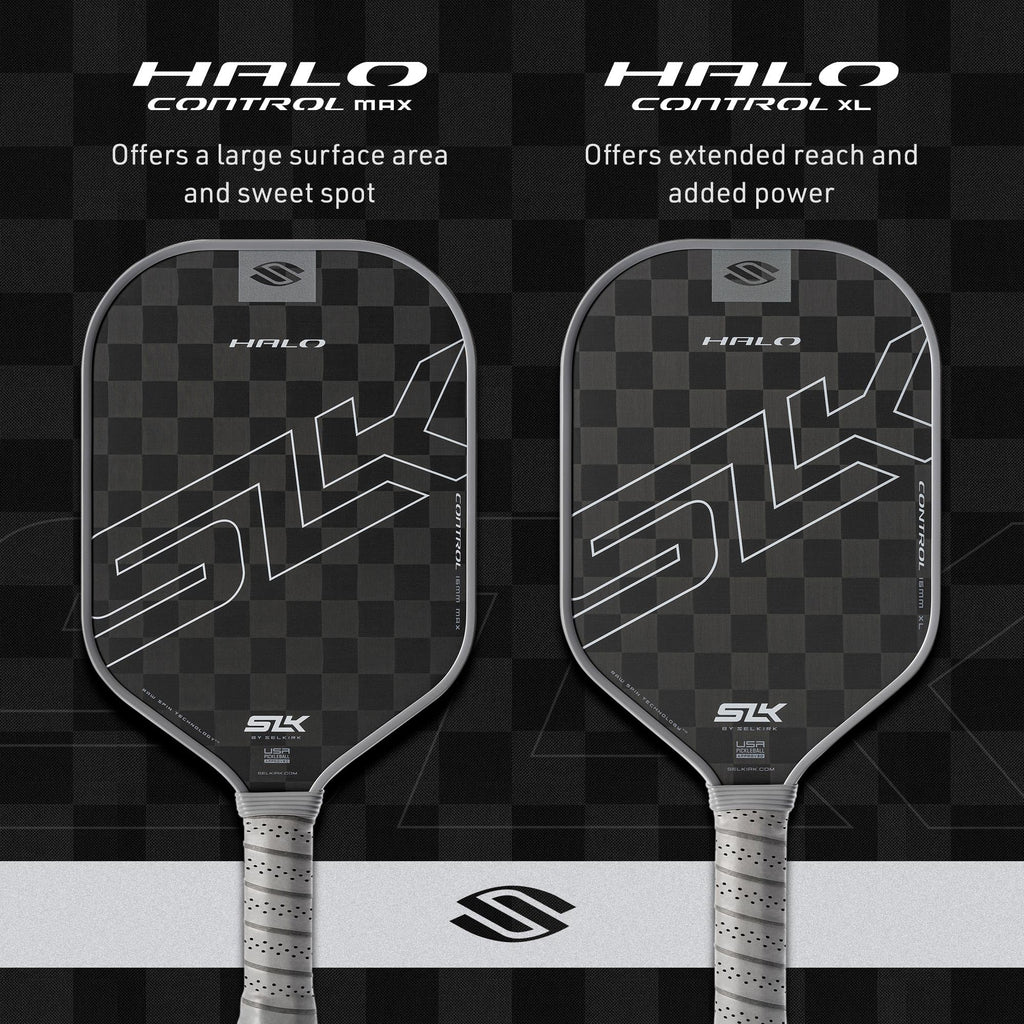 Selkirk Slk Halo Control Xl Pickleball Paddle | Raw Carbon Fiber Pickleball Paddle With A Rev-Core Power Polymer Core | The Pick