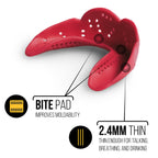 Sisu Max Mouthguard, Intense Red - 2.4Mm Thin - Custom-Molded Fit - Slim Design - Remoldable Up To 20 Times - For Impact Sports