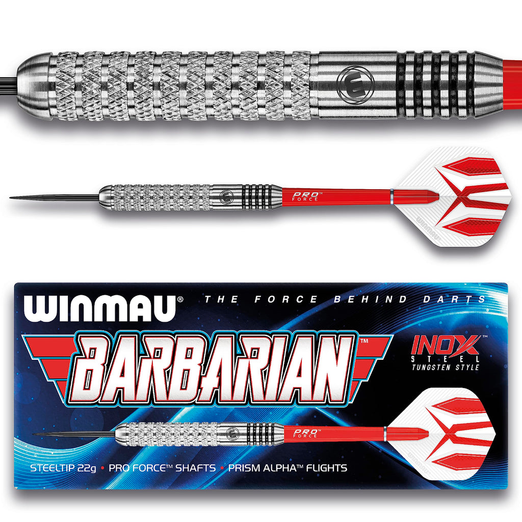 Winmau Barbarian Pro 22 G Professional Tungsten Style Darts With Flights And Shafts (Waves)