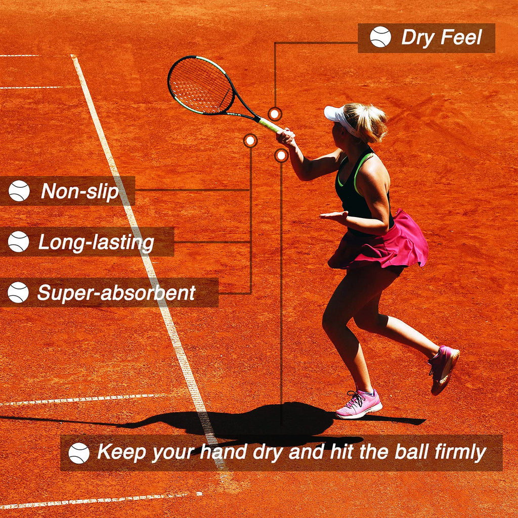 Tannius Dry Feel Tennis Overgrip (Pack Of 9), Long-Lasting Tennis Racket Grip Tape, Super-Absorbent And Non-Slip Racquet Grip (M