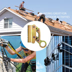 Fusion Climb Dual Rope Grab, Alloy Steel, Safety Protection 25 Kn Ce En 353-2 Ansi Z359.1 Compliant For Heavy Idustry, Roofing,