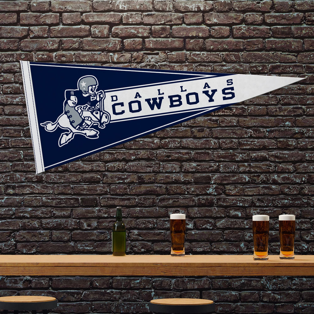 Rico Industries Nfl Football Dallas Cowboys Retro 12'' X 30'' Felt Wall D  Cor Pennant - Great For Home/Bed Room/Man Cave D  Cor