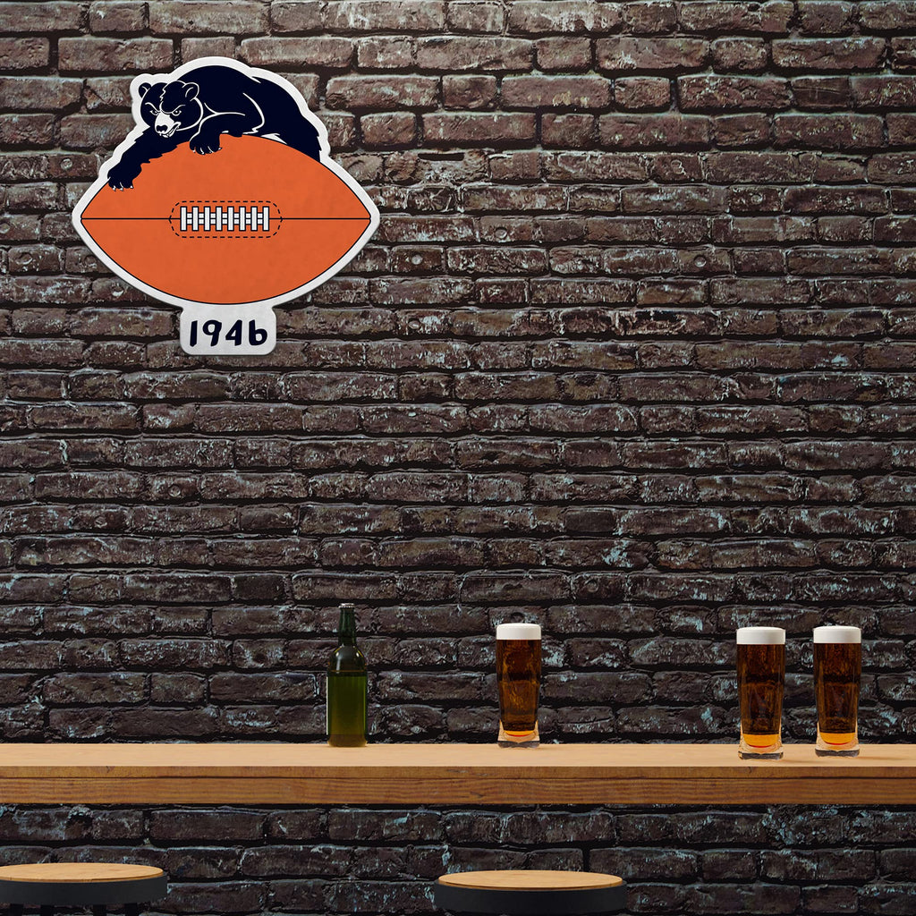 Rico Industries Nfl Football Chicago Bears Retro Shape Cut Pennant - Home And Living Room D  Cor - Soft Felt Ez To Hang