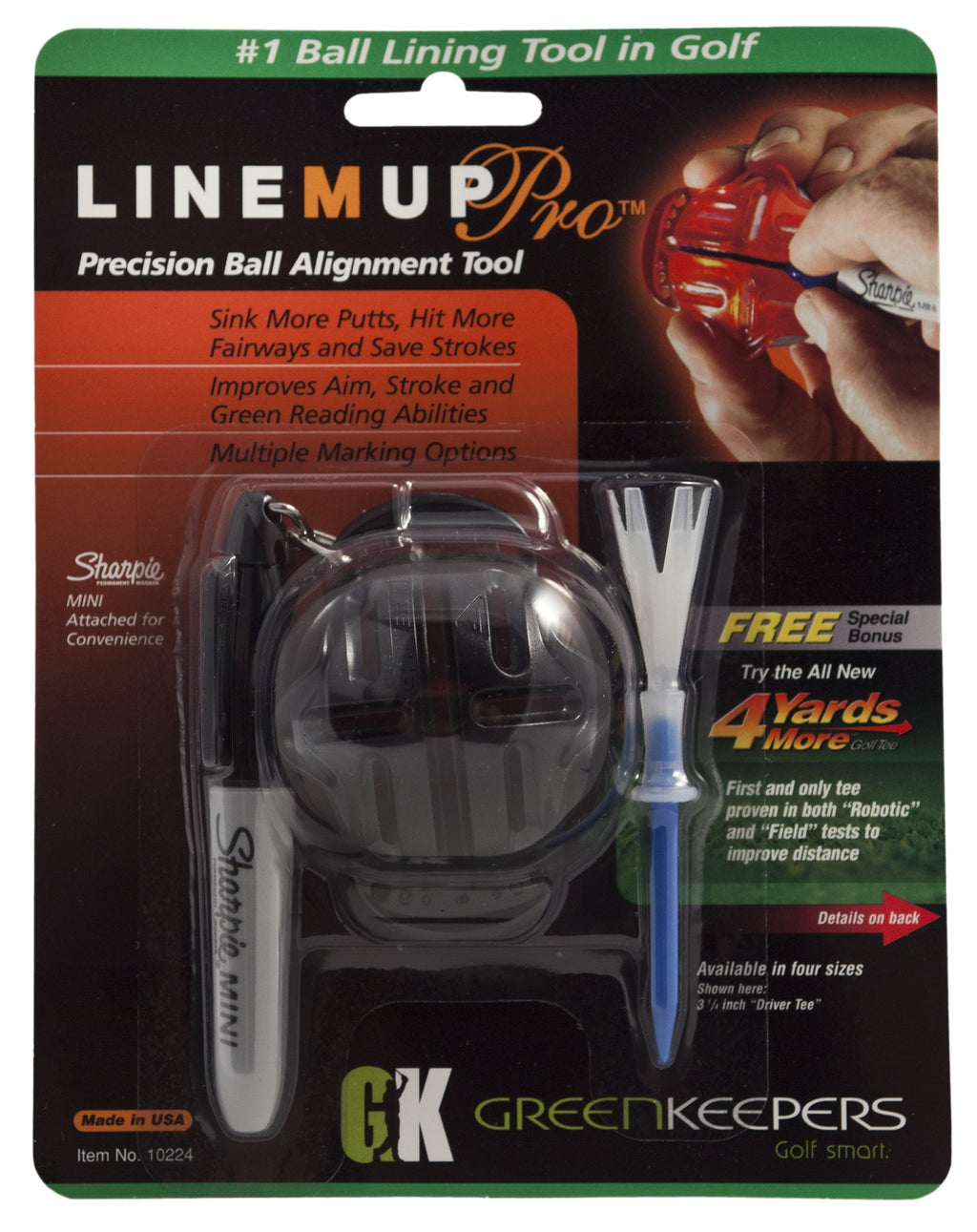 Line M Up Pro Precision Golf Ball Alignment And Identification Tool With Sharpie Mini