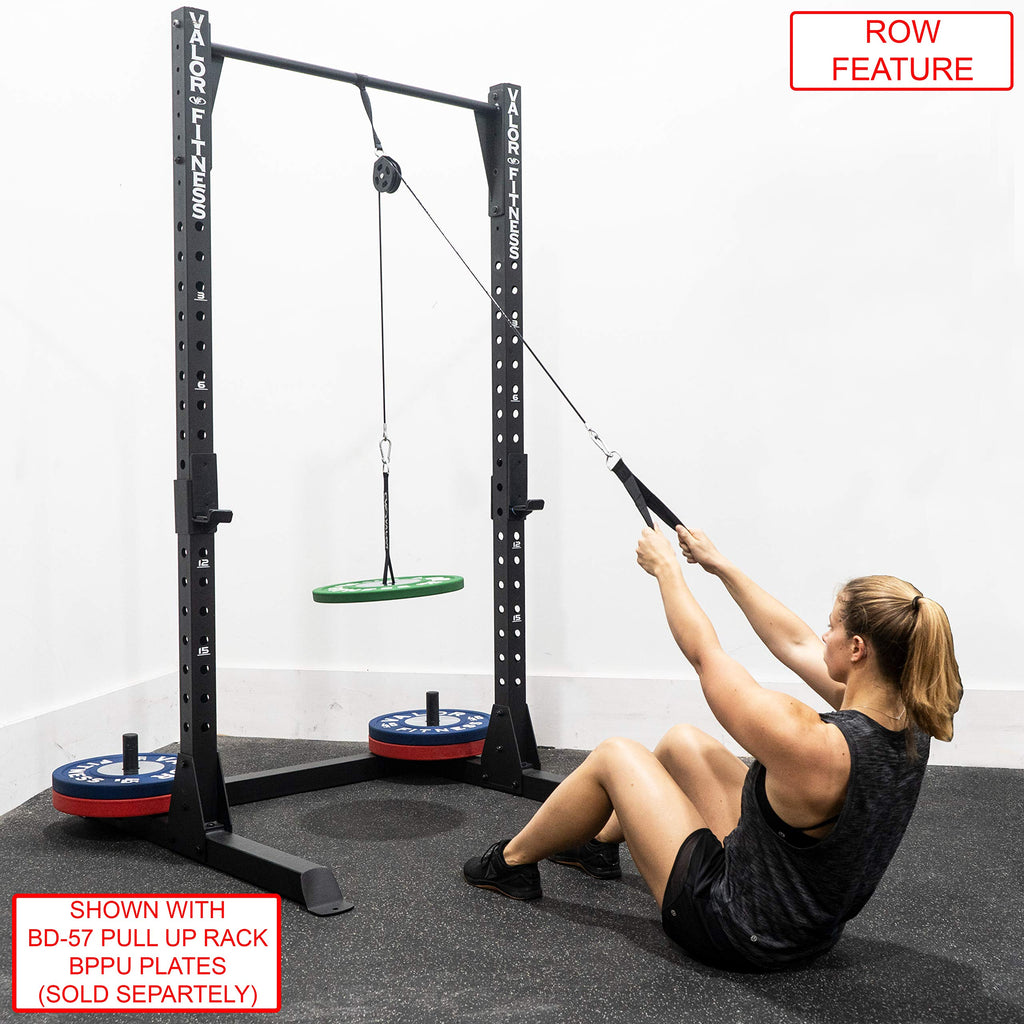 Valor Fitness Py-1 Portable Lat Pull Down Machine, Bundle Option Includes Tricep Rope, V Tricep Bar And Triangle Chest Pull Cabl