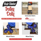 Dbest Products Stair Climber Trolley Dolly Folding Grocery Cart 3 Wheels Heavy Duty Shopping Hand Truck Made For Condos Apartmen