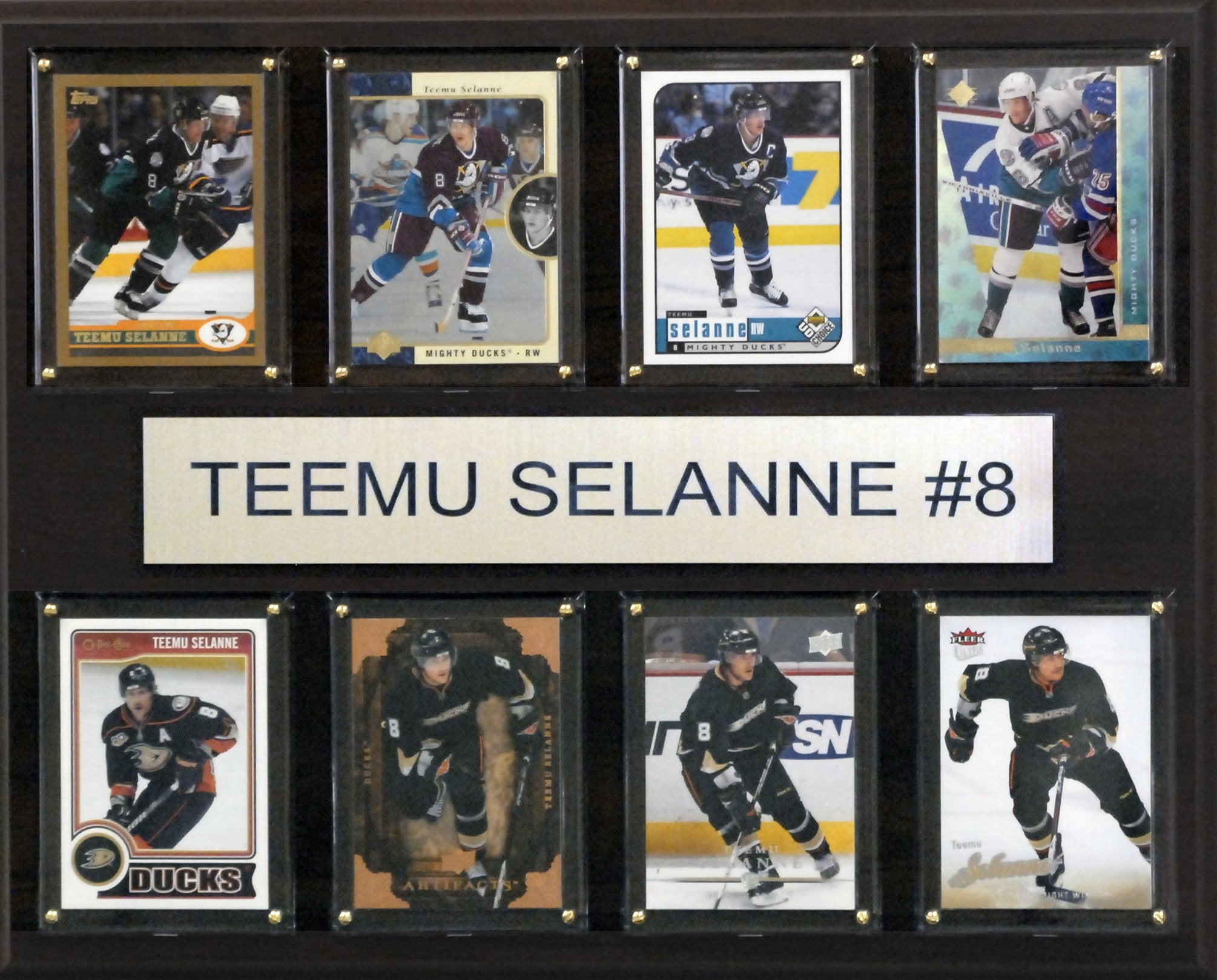 Nhl 12''X15'' Teemu Selanne Anaheim Ducks 8-Card Plaque