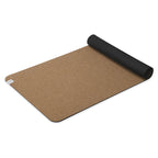 Gaiam Yoga Mat Cork - Great For Hot Yoga, Pilates (68-Inch X 24-Inch X 5Mm Thick), Black/Brown
