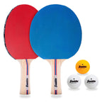 Franklin Sports Ping Pong Paddle Set With Balls - 2 Player Table Tennis Paddle Kit With (2) Paddles + (3) Balls Included - Red +
