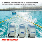 Airhead Heavy Duty Tow Harness For 1-4 Rider Towable Tubes, Water Skis, Wakesurf Boards And Wakeboards, 16-Feet