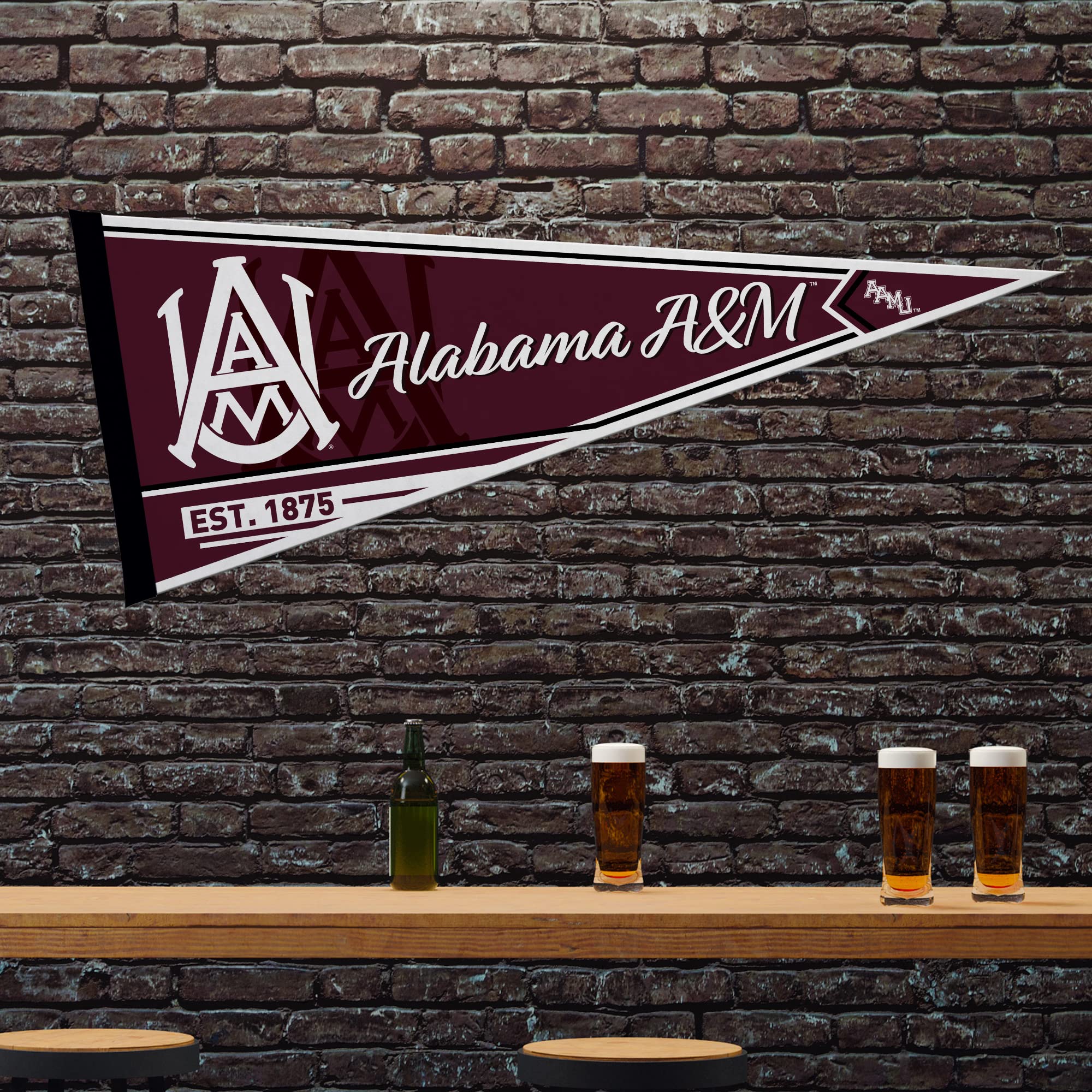 Rico Industries Ncaa Alabama A&M Bulldogs Classic 12'' X 30'' Felt Wall D  Cor Pennant - Great For Home/Bed Room/Man Cave D  Cor