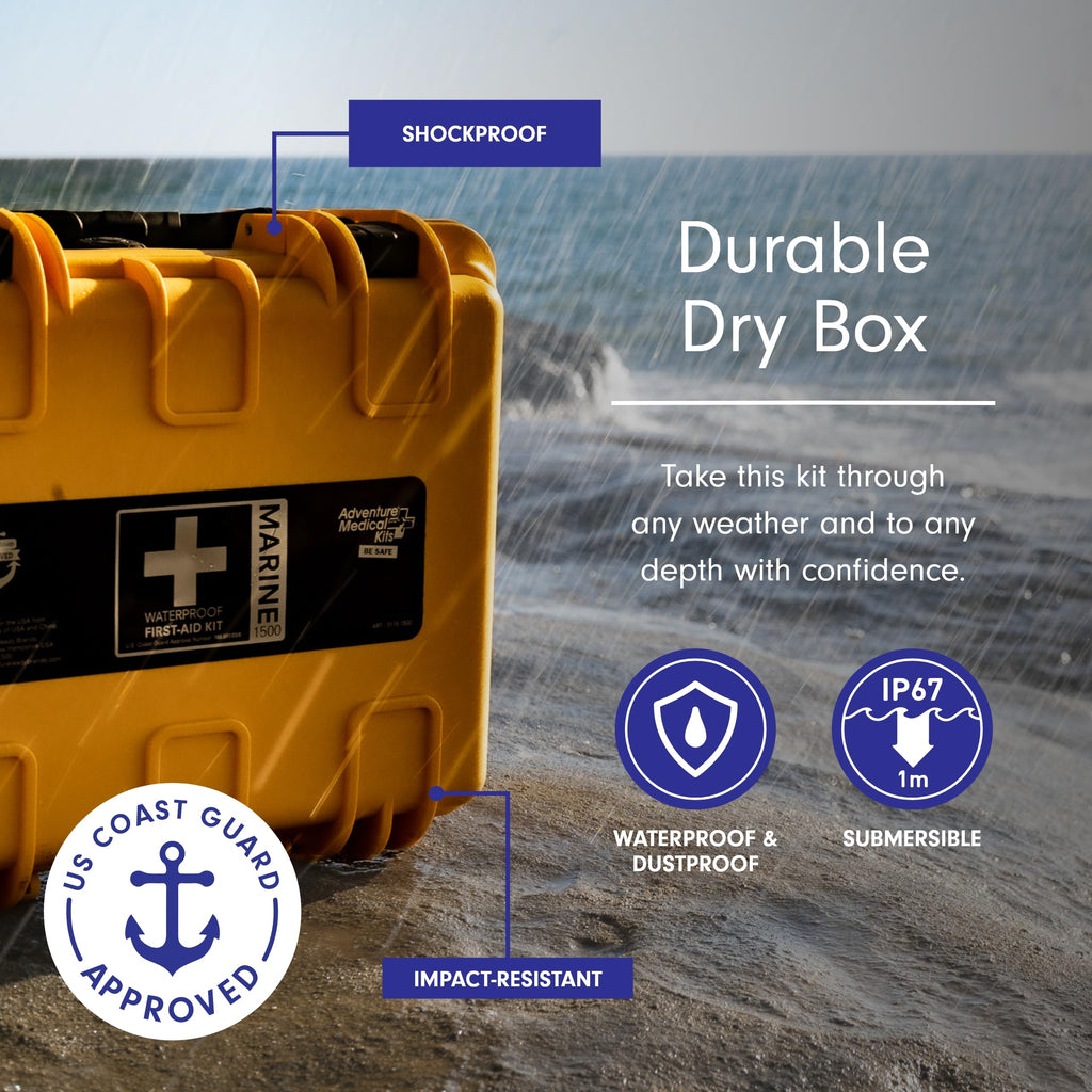 Adventure Medical Kits Marine Series Medical Kit - 1500 - Boat First Aid Kit For Small Crews 24 Hours From Care - Includes Emerg