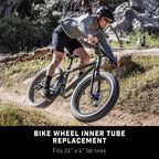 Mongoose Fat Tire Bike Tube, 26'' X 4'' Fat Tire Bike Tube Replacement, For 26X4-Inch Fat Tires, Schrader Valve, Heavy Duty Rubb