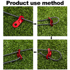 Satinior 20 Pieces Aluminum Alloy Guyline Cord Adjuster Tent Tensioners Rope Adjuster Tent Rope Adjusters For Outdoor Camping Hi