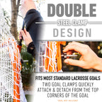 Franklin Sports Lacrosse Backstop Net - Lax Goal Extra Large Durable Net For Shooting Training + Practice - - 12' X 9'