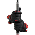 Taylormade Golf Rain Control Glove (Black/Red, Large), Black/Red(Large, Pair)